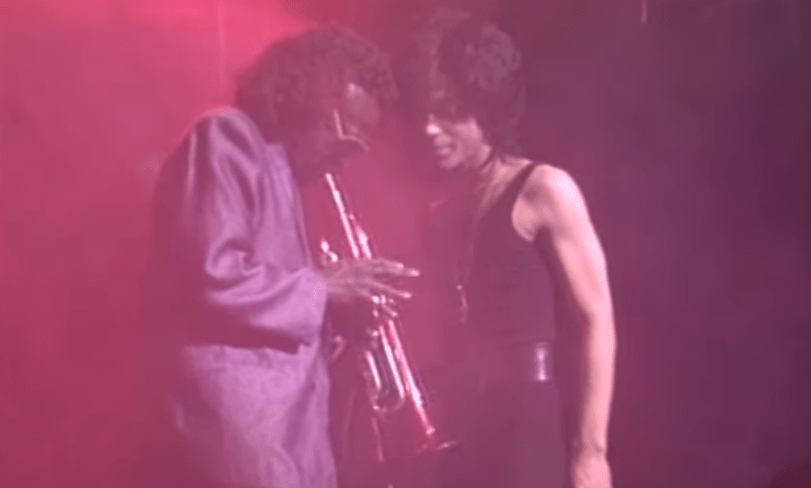 Prince and Miles Davis Performing onstage at Paisley Park 1987