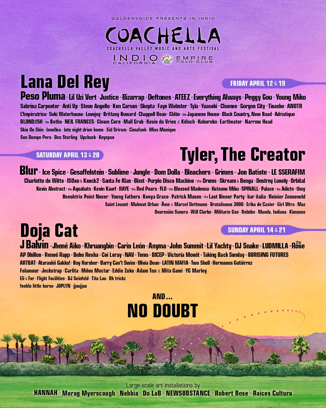 Coachella Valley Music and Arts Festival Announces 2024 Lineup