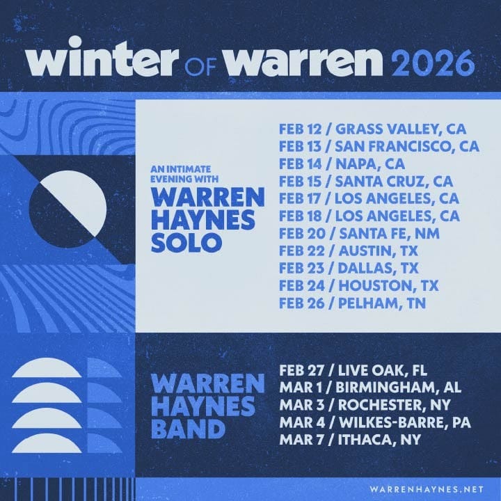 Warren Haynes Announces Intimate Solo Tour and Warren Haynes Band