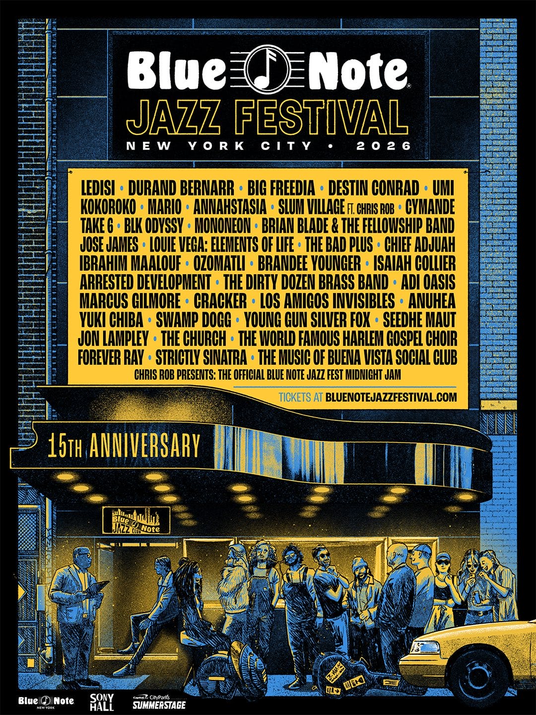Notes Artist And Rapper Blue Note Jazz Festival Details 2026 Artist Lineup: Ledisi, Big Freedia ...
