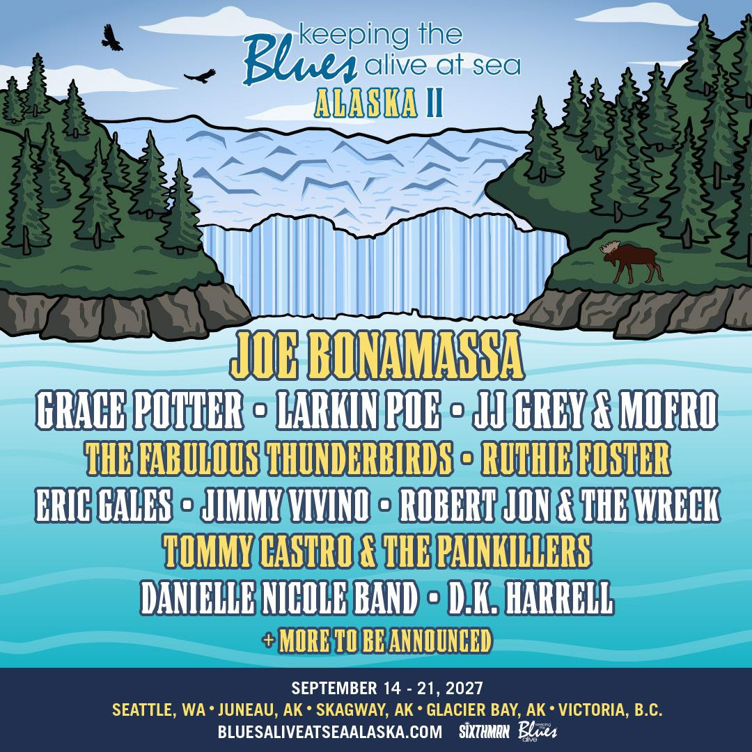 Grace Potter, Larkin Poe, JJ Grey & Mofro, The Fabulous Thunderbirds and More to Join Joe Bonamassa Aboard Keeping the Blues Alive at Sea Alaska II