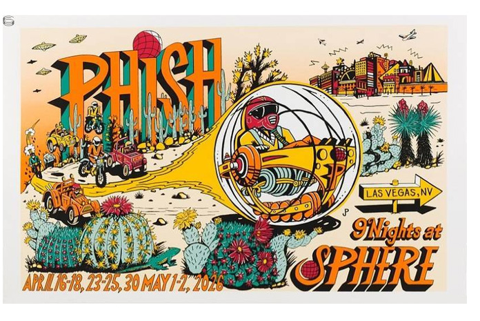 〇Bi1076 PHISH フィッシュ ポスター フレーム バンドポスター Phish Tour Posters Signed by the Band Featured in New Auction